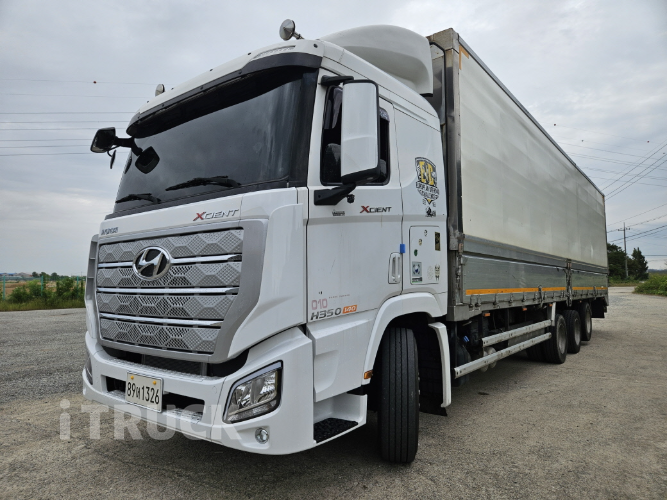 현대 트라고엑시언트 350 후축 냉장윙 14톤 수동 - 중고 트럭 매물 이미지